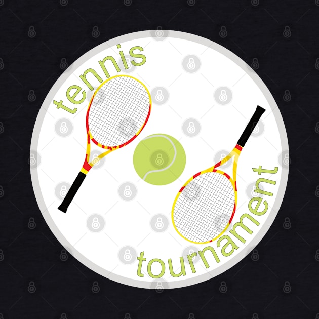 Rackets with tennis ball by GiCapgraphics